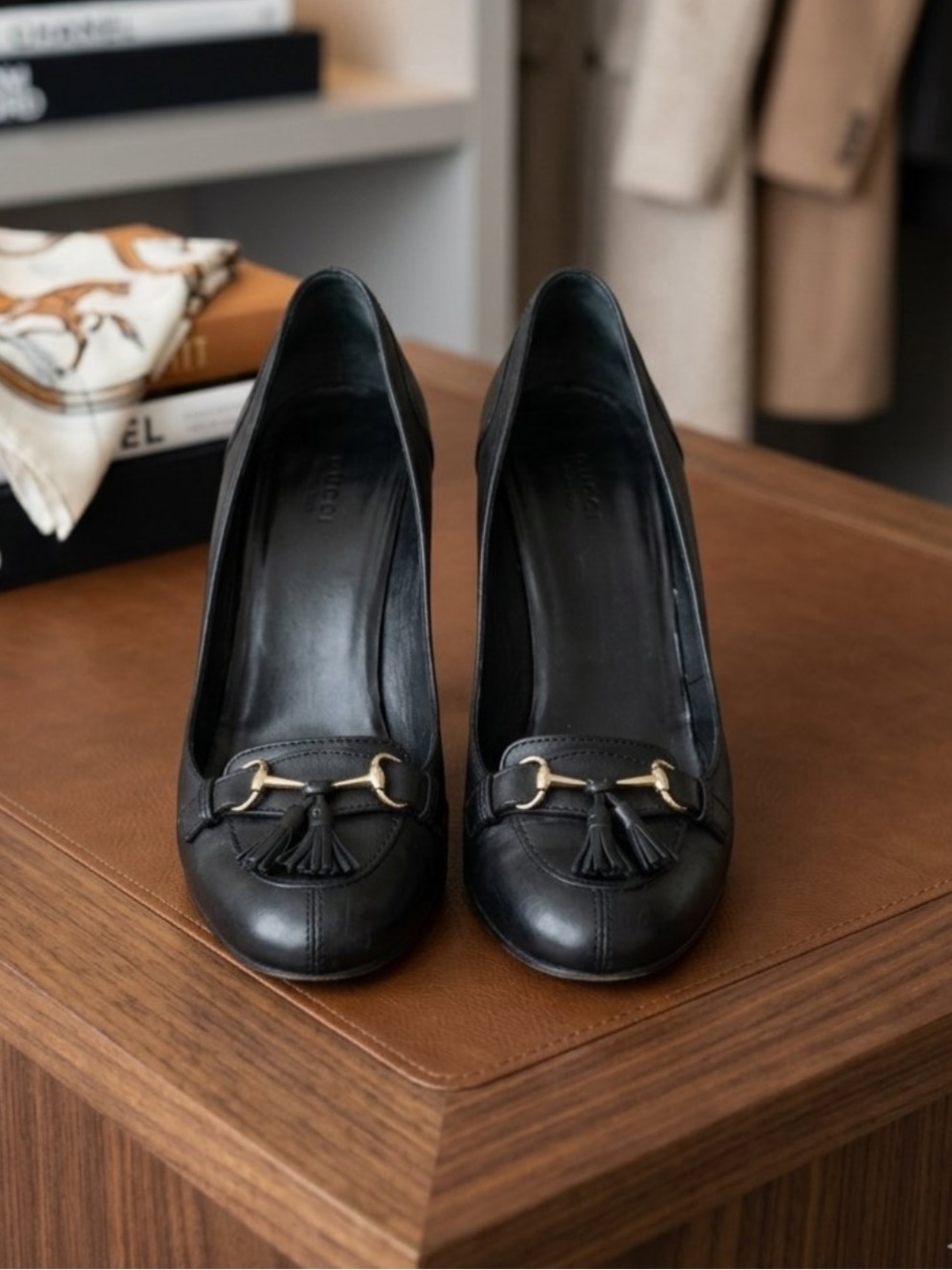 🔥 VTG GUCCI Horsebit Leather Heels  in Noir🔥 - Picture 4 of 6